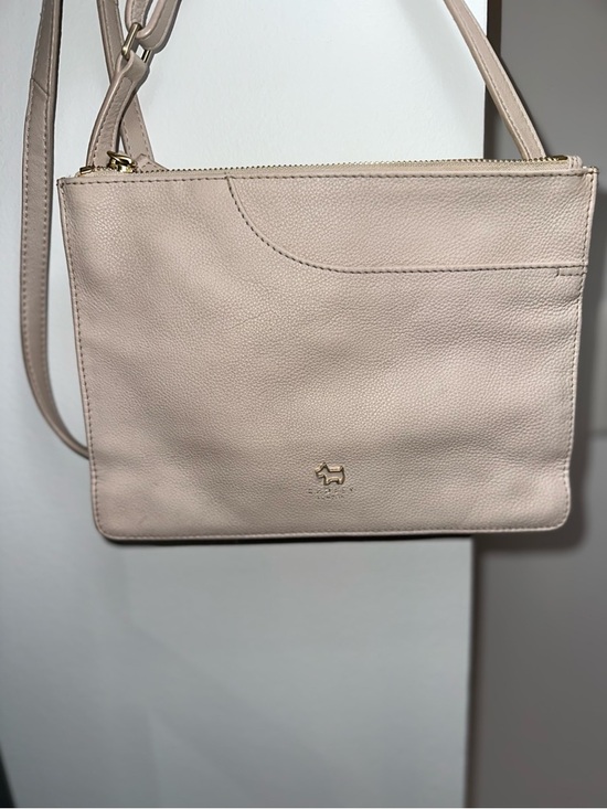 Radley London “Pockets” Blush Cream Leather Crossbody | Multi Zip - Picture 3 of 12